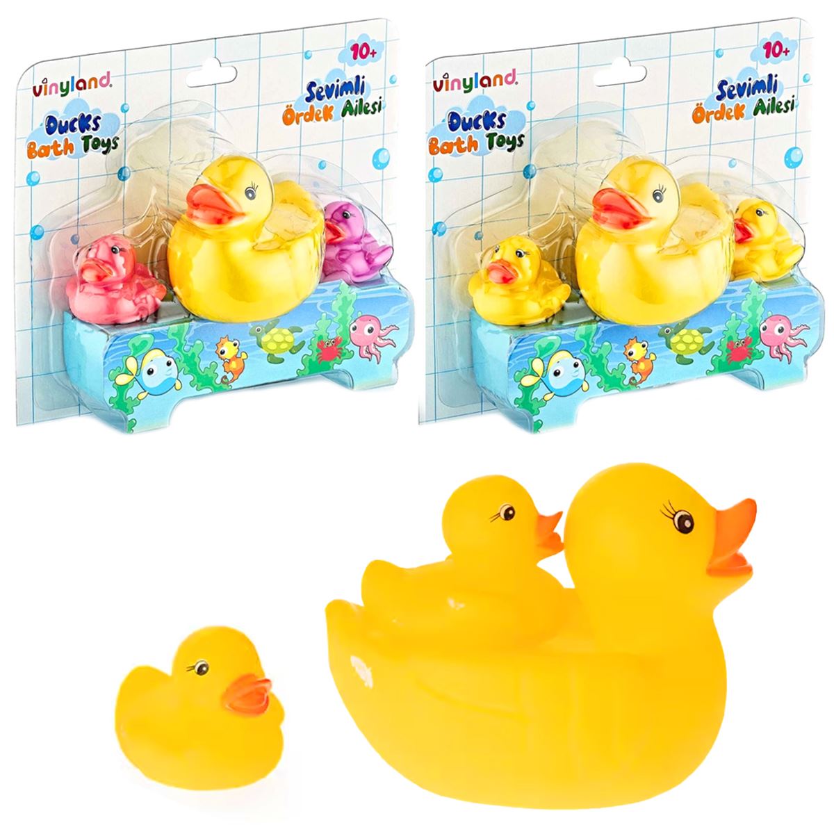 ERPA VİNYLAND SEVİMLİ ÖRDEK AİLESİ 661778 BANYO OYUNCAĞI KARTELA 10+ 1