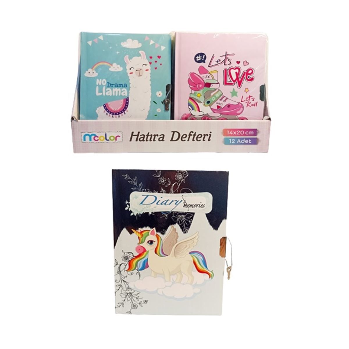 MCOLOR HATIRA DEFTERİ 14x20 KİLİTLİ 1