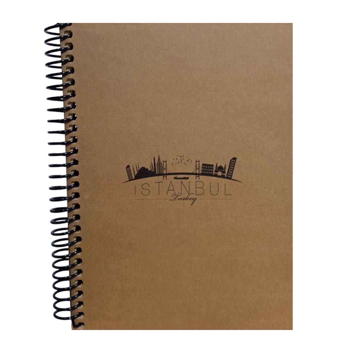 MCOLOR DEFTER 17x24 KRAFT SERT KAPAK İVORY SPİRALLİ 100 YP KARELİ 1