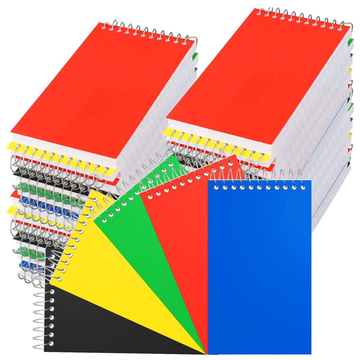 MCOLOR NOT DEFTERİ A7 PP KAPAK ÜSTTEN SPİRALLİ 50 YP ÇİZGİLİ 24 LÜ 1