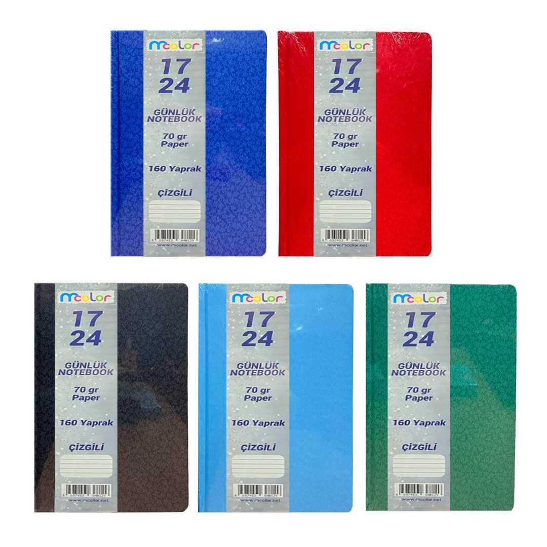 MCOLOR MODELİST DEFTER 17x24 DİKİŞLİ SERT KAPAK 160 YP ÇİZGİLİ 1