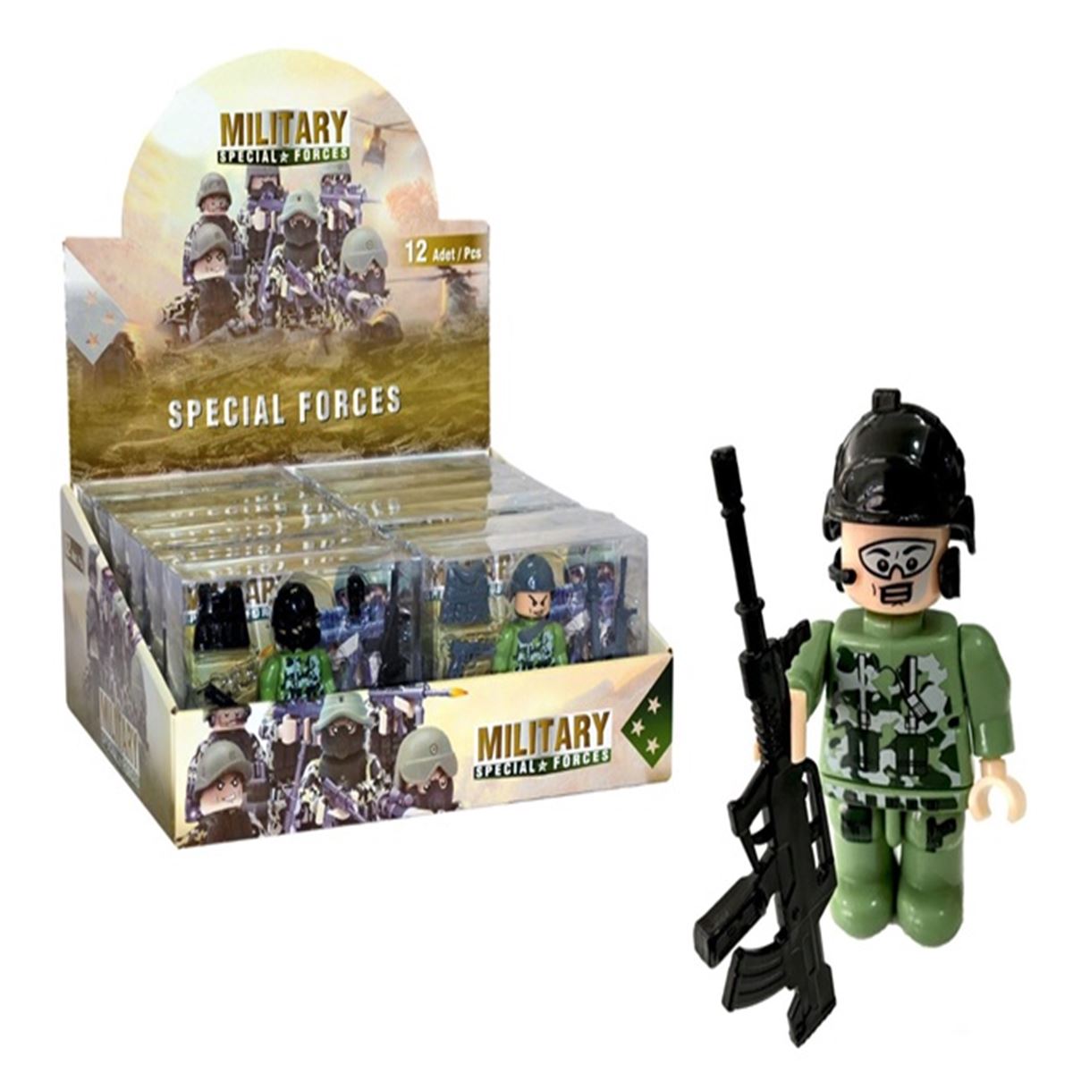 BY TOYS MİLİTARY SPECİAL FORCES 600 KÜÇÜK ASKER 12 Lİ 3+ 1