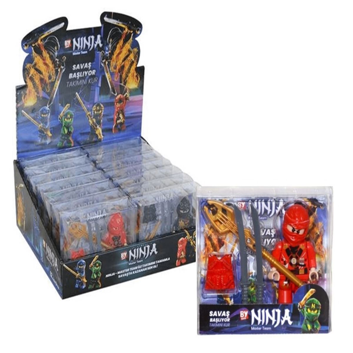 BY TOYS NİNJA MASTER TEAM 604 KÜÇÜK SAMURAY 12 Lİ 3+ 1