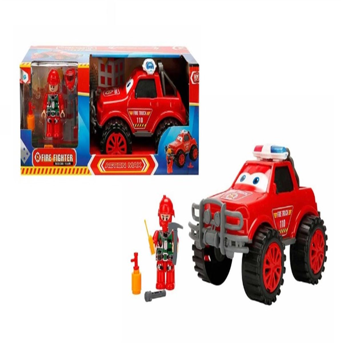 BY TOYS FİRE FİGHTER RESCUE ACTİON MAX BY-632 İTFAİYE MÜDAHALE EKİBİ 3+ 1