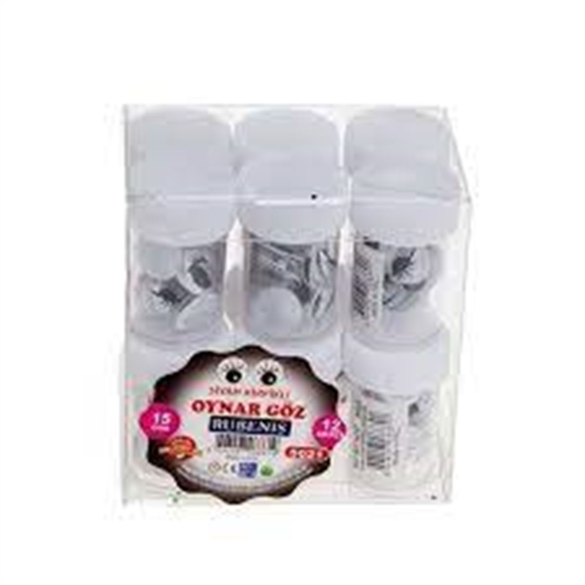 RUBENİS OYNAR GÖZ 5020 12 MM. SİYAH KİRPİKLİ 12 Lİ 1