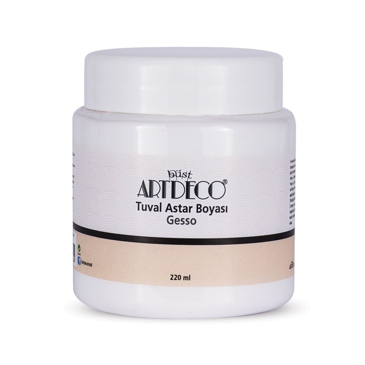 ARTDECO TUVAL ASTAR BOYASI GESSO 220 ML BEYAZ LV-Y-085N-930 1