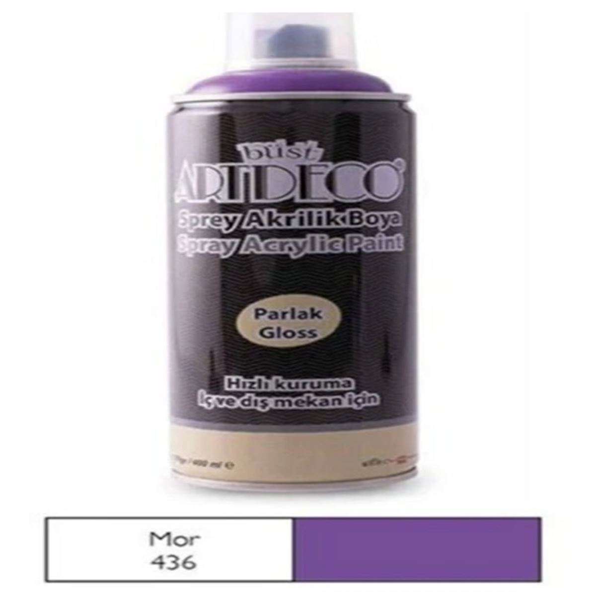ARTDECO AKRİLİK SPREY BOYA MOR 400 ML 436 1