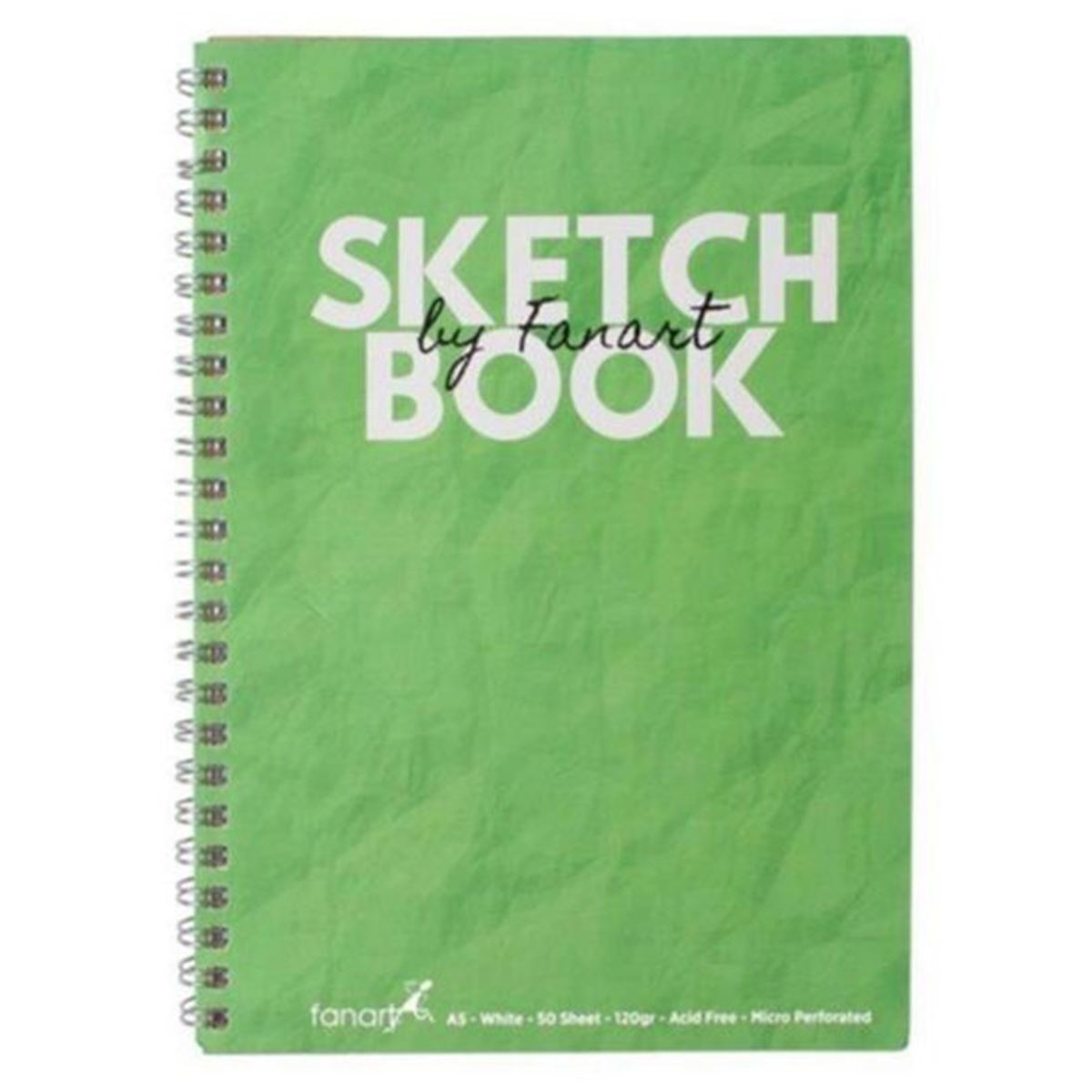 FANART ESKİZ DEFTERİ A6 KARTON KAPAK YANDAN SPİRALLİ 120 GR 50 YP YEŞİL 8673 1