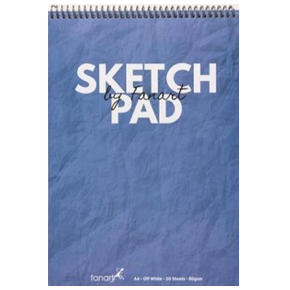 FANART ESKİZ DEFTERİ A4 KARTON KAPAK ÜSTTEN SPİRALLİ 80 GR 50 YP MAVİ 8681 1