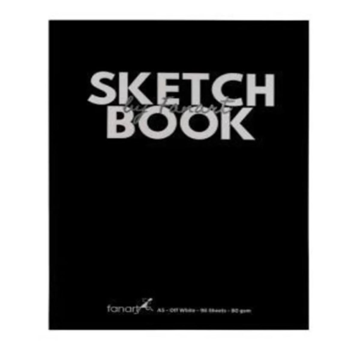 FANART ESKİZ DEFTERİ A5 DİKİŞLİ SİYAH KRAFT KAPAK 80 GR 96 YP 8692 1