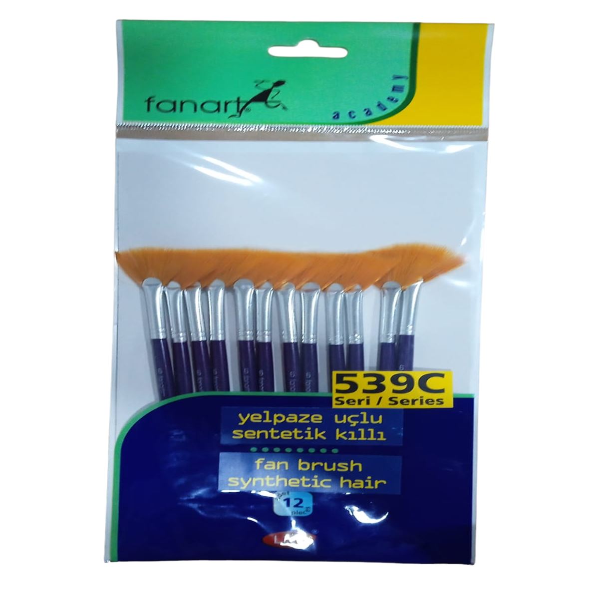 FANART FIRÇA SETİ YELPAZE 539C SERİ NO:6 12 Lİ 7539C.06 1