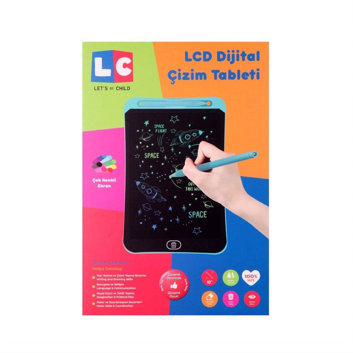 LC ÇİZİM TABLETİ LC-30910 LCD DİJİTAL 25 CM ÇOK RENKLİ EKRAN 1