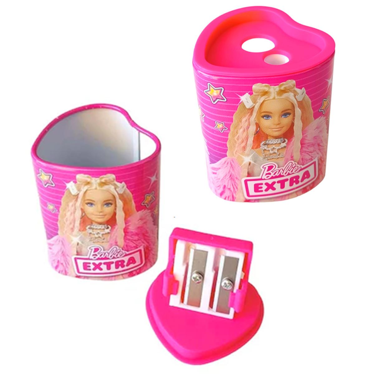 BARBİE EXTRA KALEMTIRAŞ METAL B-9753 METAL KALP ÇİFT BÖLMELİ 24 LÜ 1