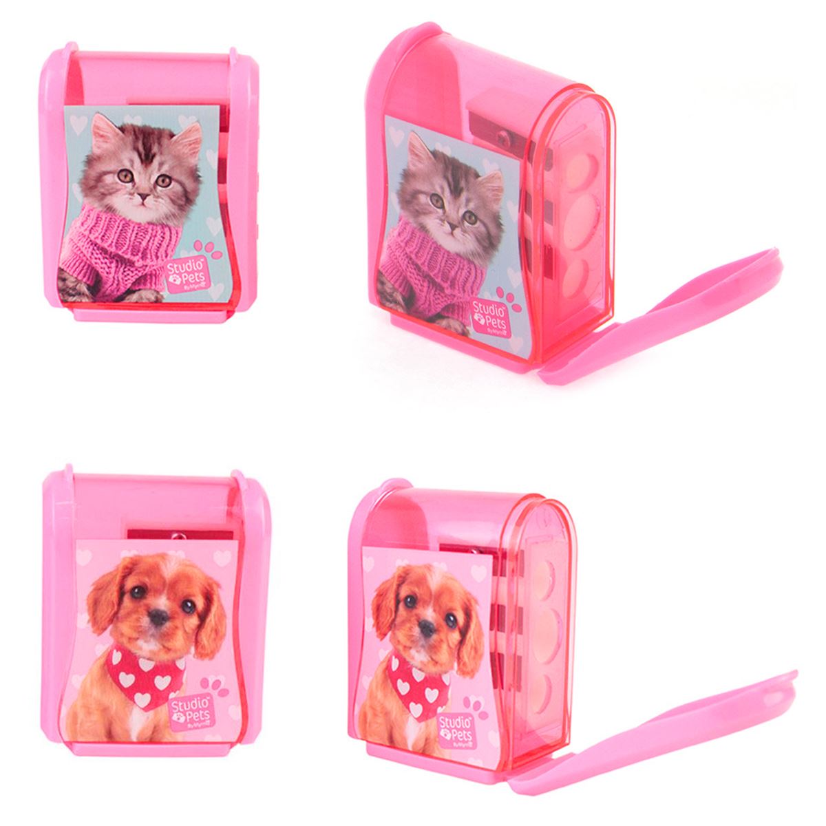 STUDİO PETS KALEMTIRAŞ PLASTİK PT-102942 ÜÇ BÖLMELİ 27 Lİ 1