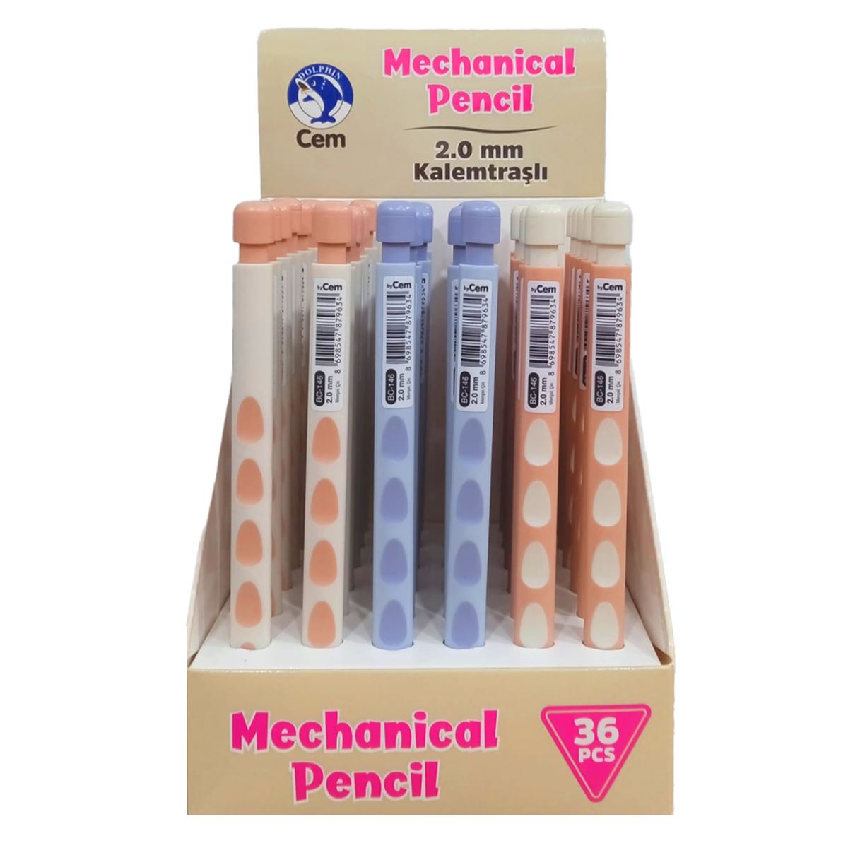 DOLPHİN VERSATİL 2.0 MM BC-146 PASTEL SERİ 36 LI 1