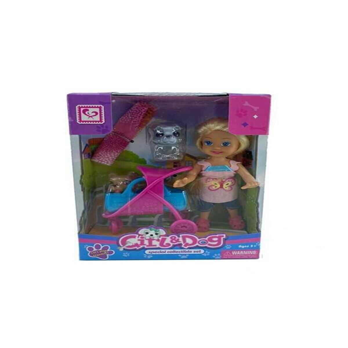 BİRLİK K899-19 MİNİ MANKEN BEBEK PUSETLİ KÖPEKLİ 1