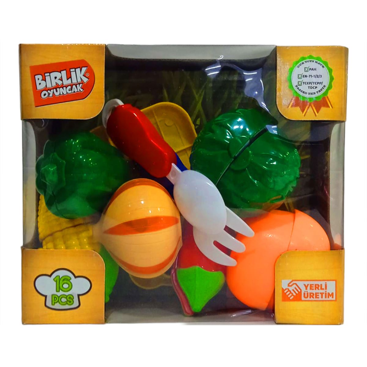 BİRLİK KESİLEBİLEN MEYVE SEBZE URT007-KUTU-1A-B-C 16 PARÇA 3+ 1