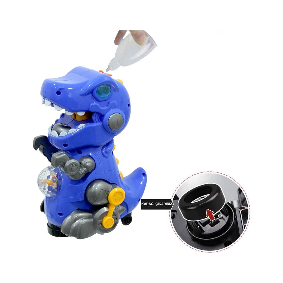 MECHANİCAL DİNOSAUR ZR148 ATEŞ PÜSKÜREN NEŞELİ TREX PİLLİ 1