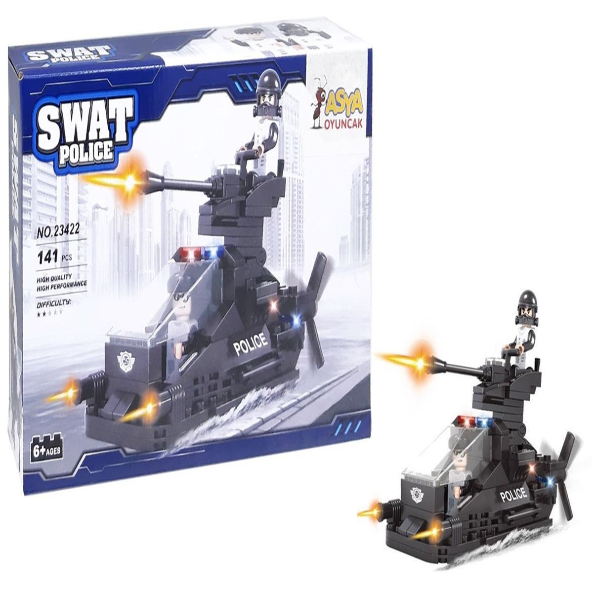ASYA SWAT POLİCE 23422 LEGO POLİS ARACI 141 PARÇA 6+ 1