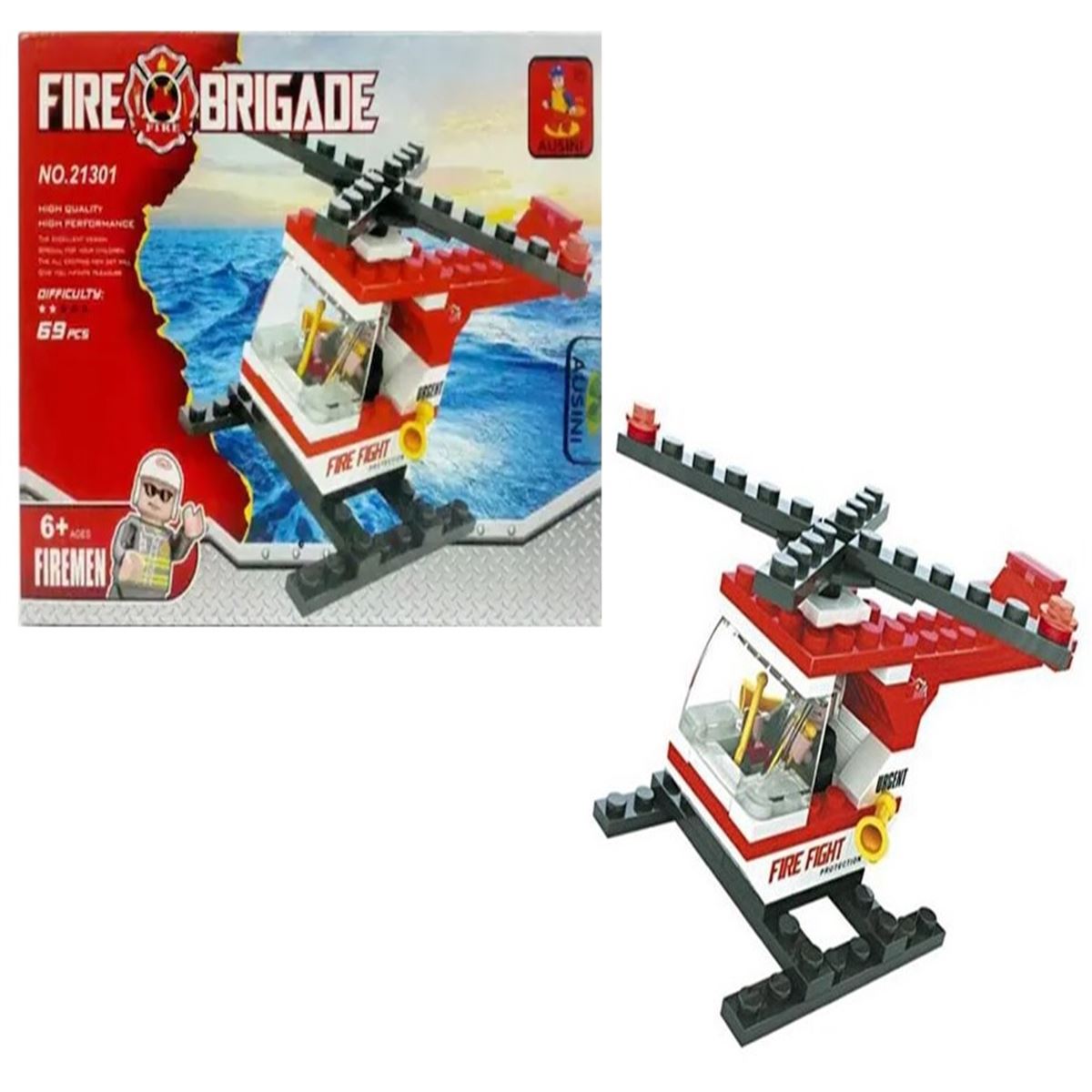 ASYA FİRE BRİGADE 21301 LEGO İFAİYE HELİKOPTERİ 69 PARÇA 6+ 1