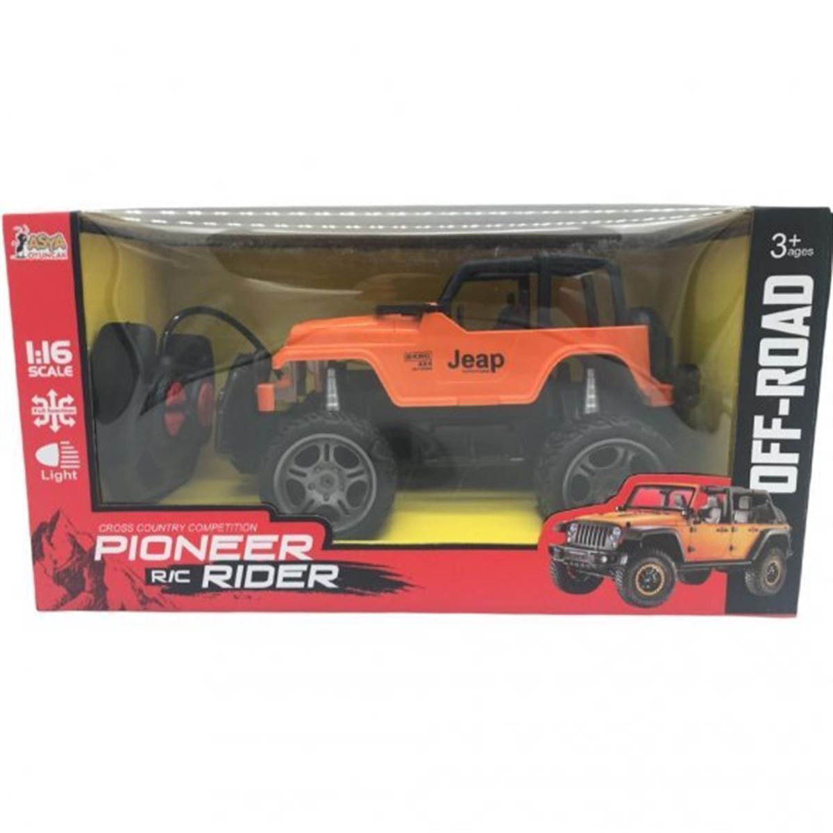 ASYA KUMANDALI ARABA 516A-517A-518A-519A PİONEER RİDER OFF ROAD ŞARJLI 1:16 1