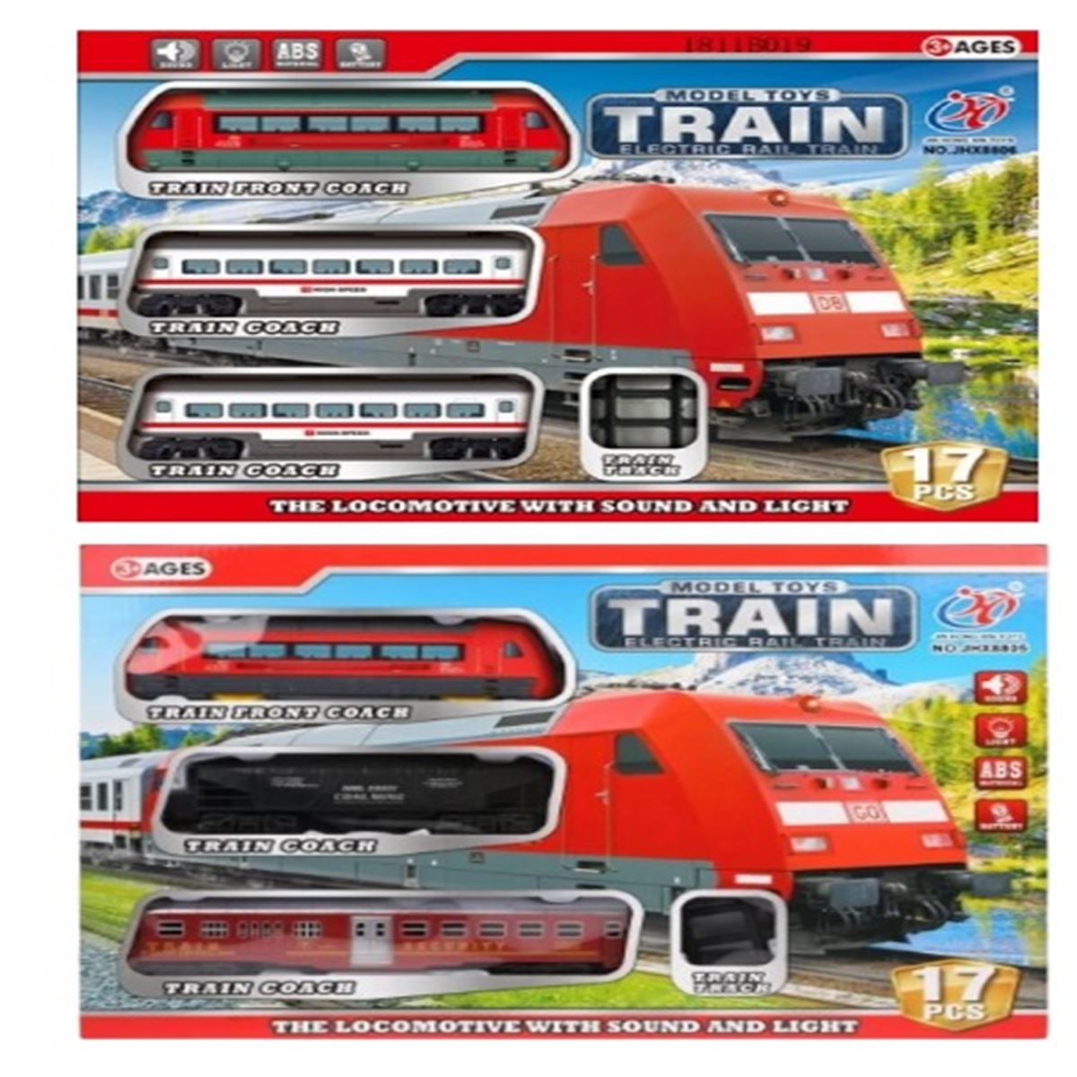 ASYA MODEL TOYS TRAİN JHX8805-JHX8806 TREN SETİ SESLİ IŞIKLI PİLLİ 17 PR. 3+ 1