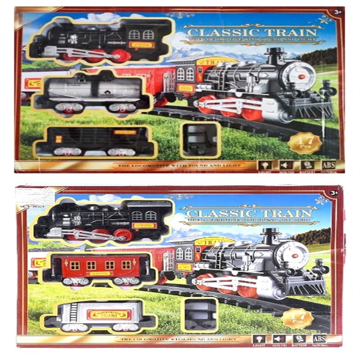 ASYA CLASSİC TRAİN JHX6618-JHX6628 TREN SETİ SESLİ IŞIKLI PİLLİ 17 PRÇ 3+ 1