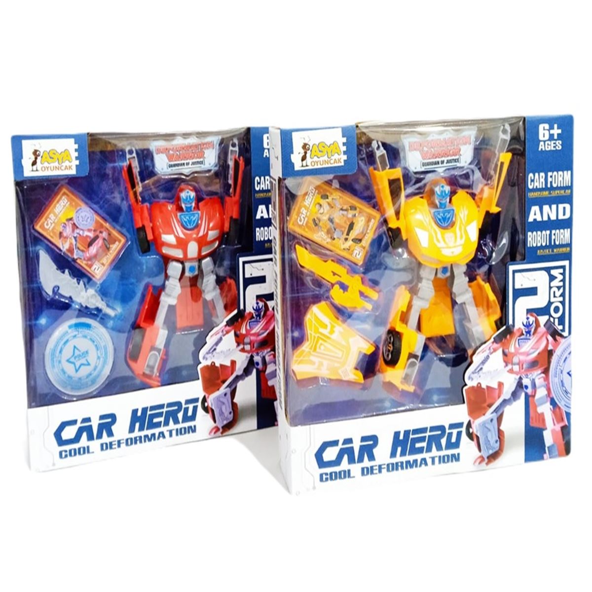 ASYA CAR HERO COOL DEFORMATİON 5001A TRANSFORM ROBOT 6+ 1