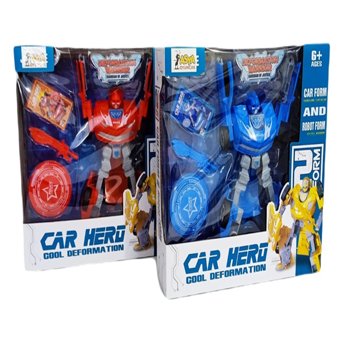 ASYA CAR HERO COOL DEFORMATİON 5002A TRANSFORM ROBOT 6+ 1