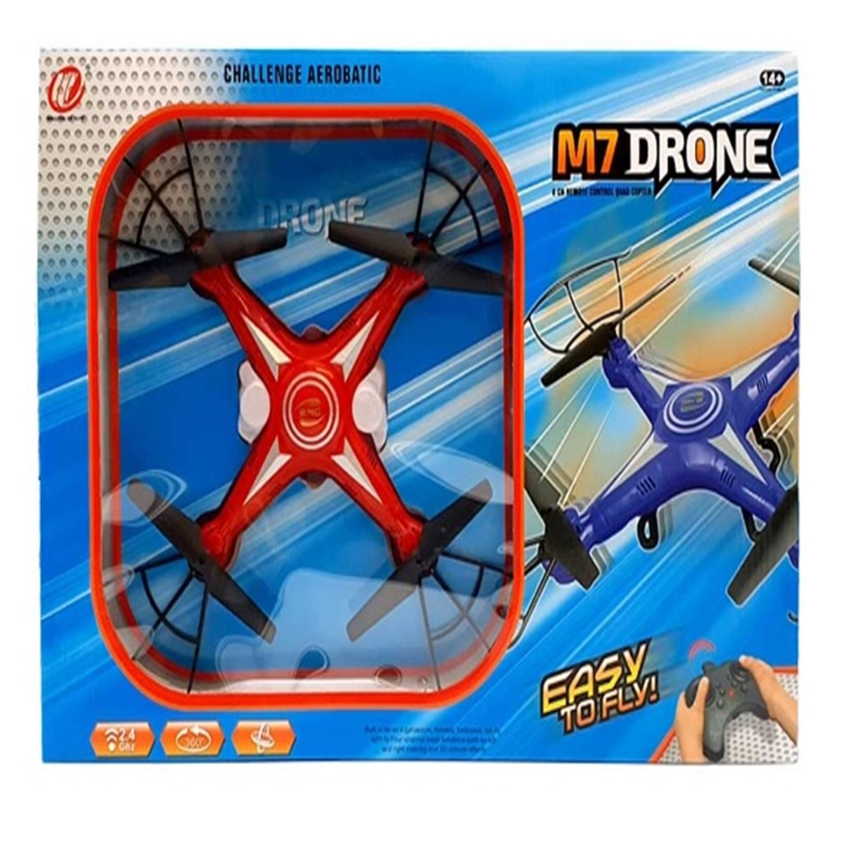 ASYA DRONE 22571-M7 UZAKTAN KUMANDALI 2.4 GHZ 4 KANAL LED IŞIKLI 14+ 1