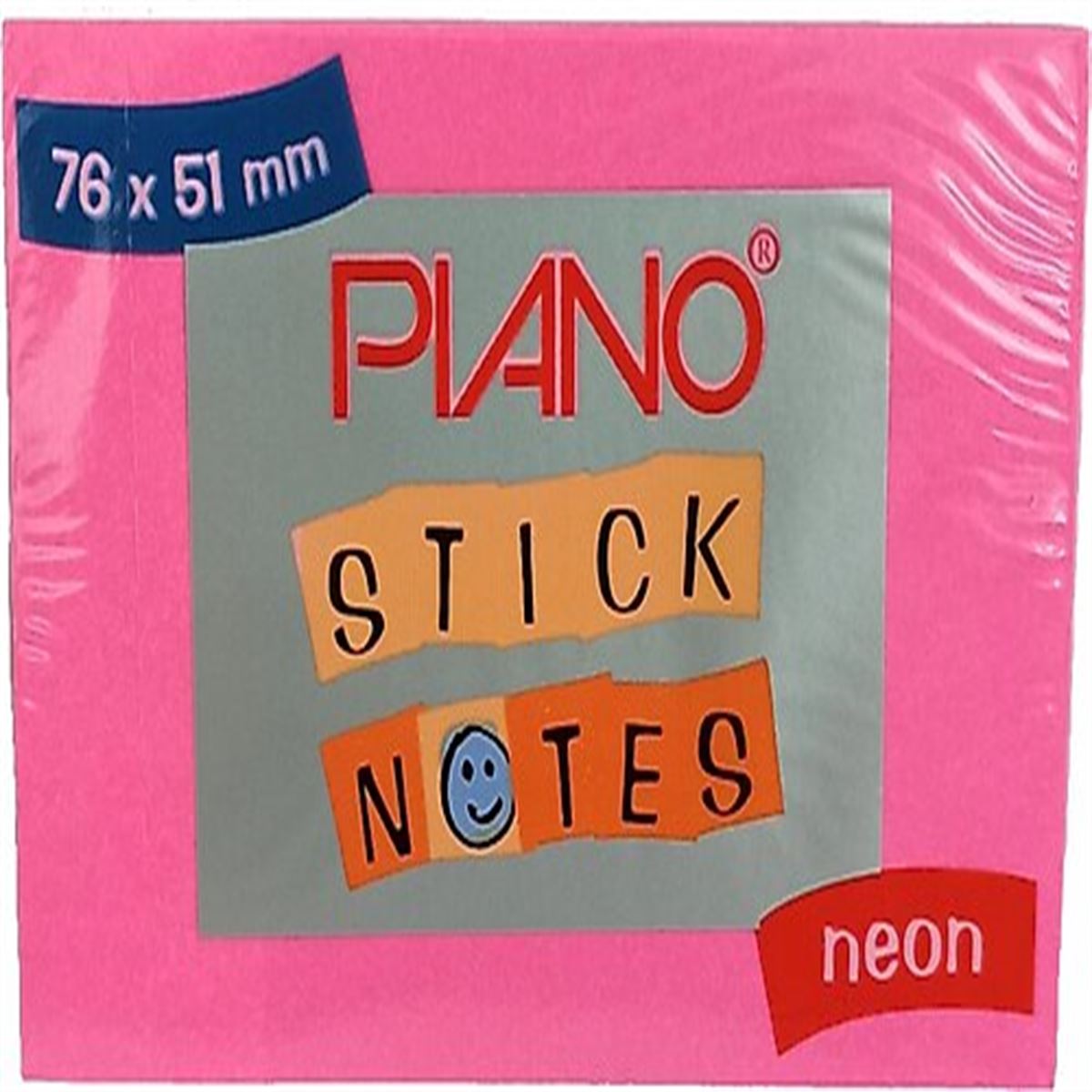 PİANO YAPIŞKANLI NOT KAĞIDI 76x51 NEON MAGENTA 12 Lİ PYNPOS18 1