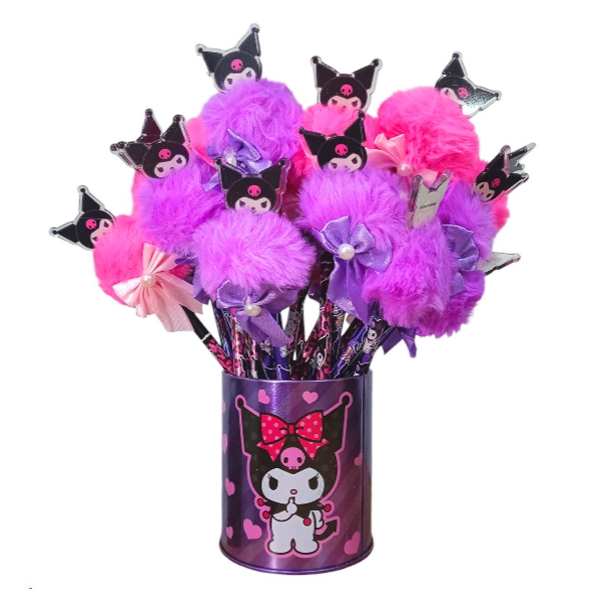 KUROMİ KURŞUN KALEM PONPON KURDELE TEPELİ 24 LÜ 588492 1