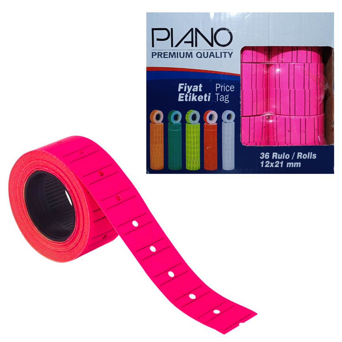 PİANO MAKİNE ETİKETİ PEMBE 36 LI FET-006 1