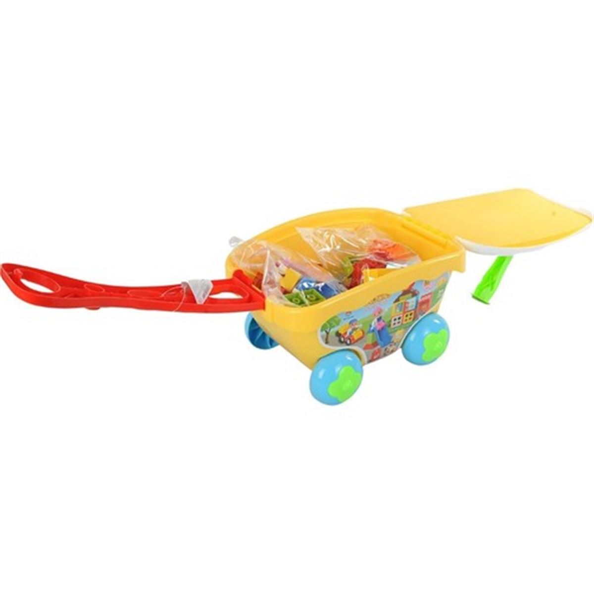 CC BLOK TOPLAYICI ÇEK ÇEK ARABA 222-S41 BLOCKS PLAY AND LEARN 38 PARÇA 3+ 1