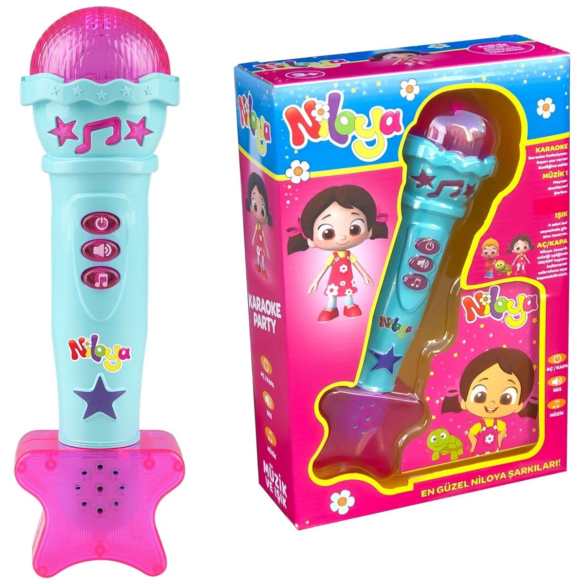 NİLOYA MİKROFON ER-603 MÜZİKLİ IŞIKLI 3+ 1