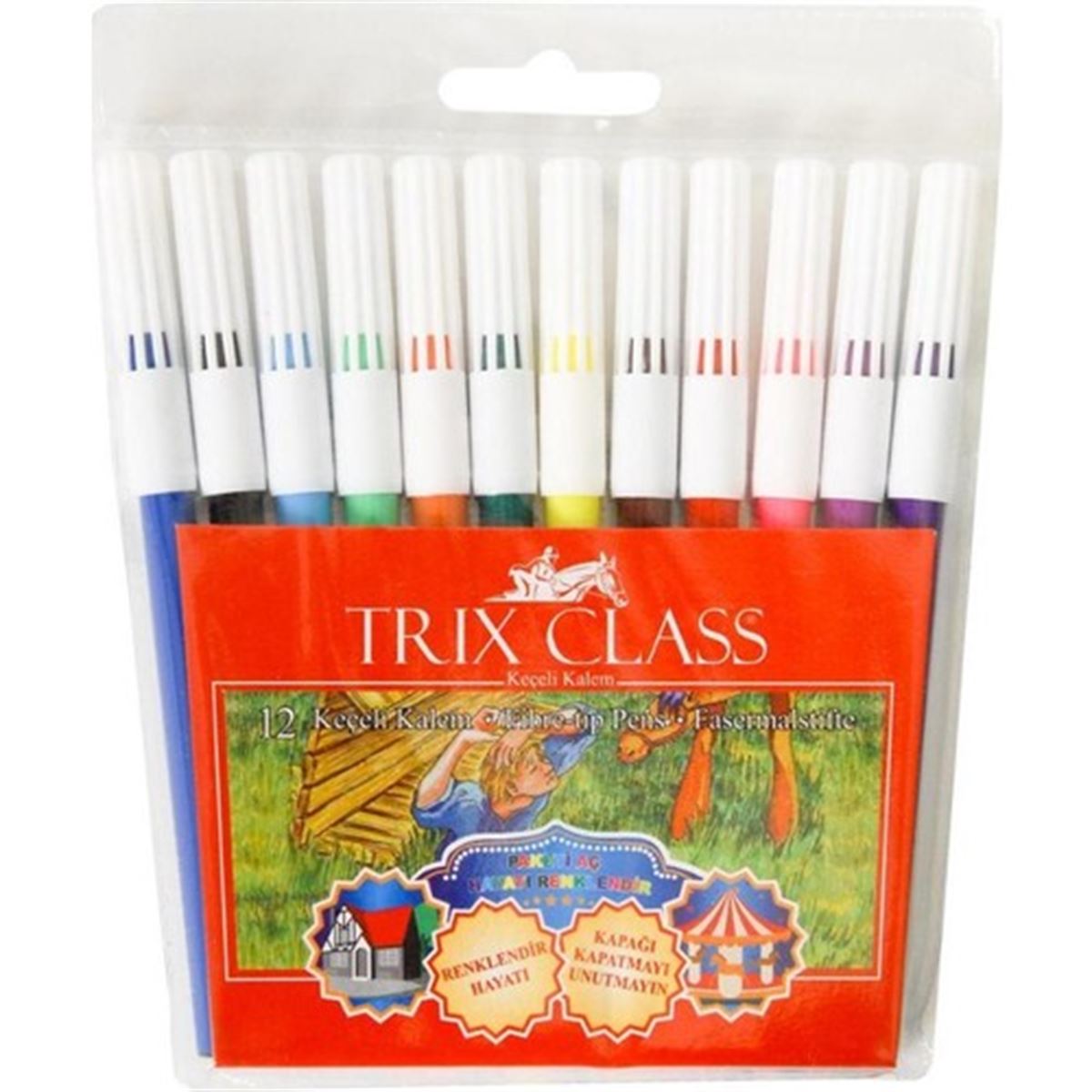 TRİX KEÇELİ KALEM 12 RENK T-847 1