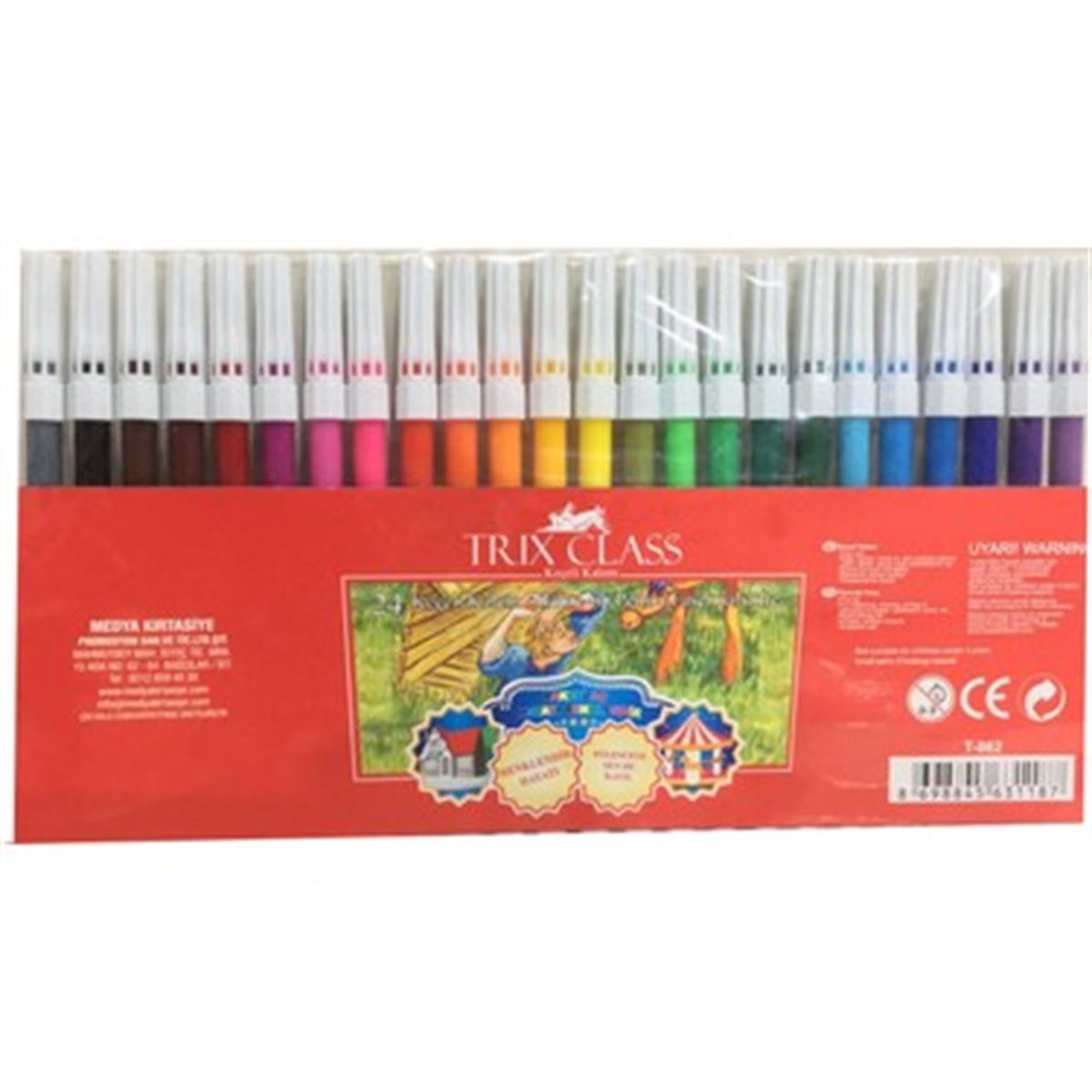 TRİX KEÇELİ KALEM 24 RENK T-862 1