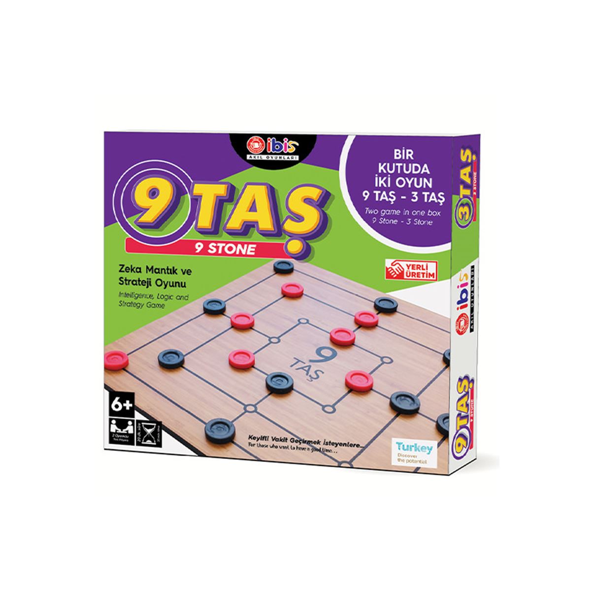 İBİŞ 9 TAŞ KAR-1031 ZEKA MANTIK VE STRATEJİ OYUNU 6+ 1