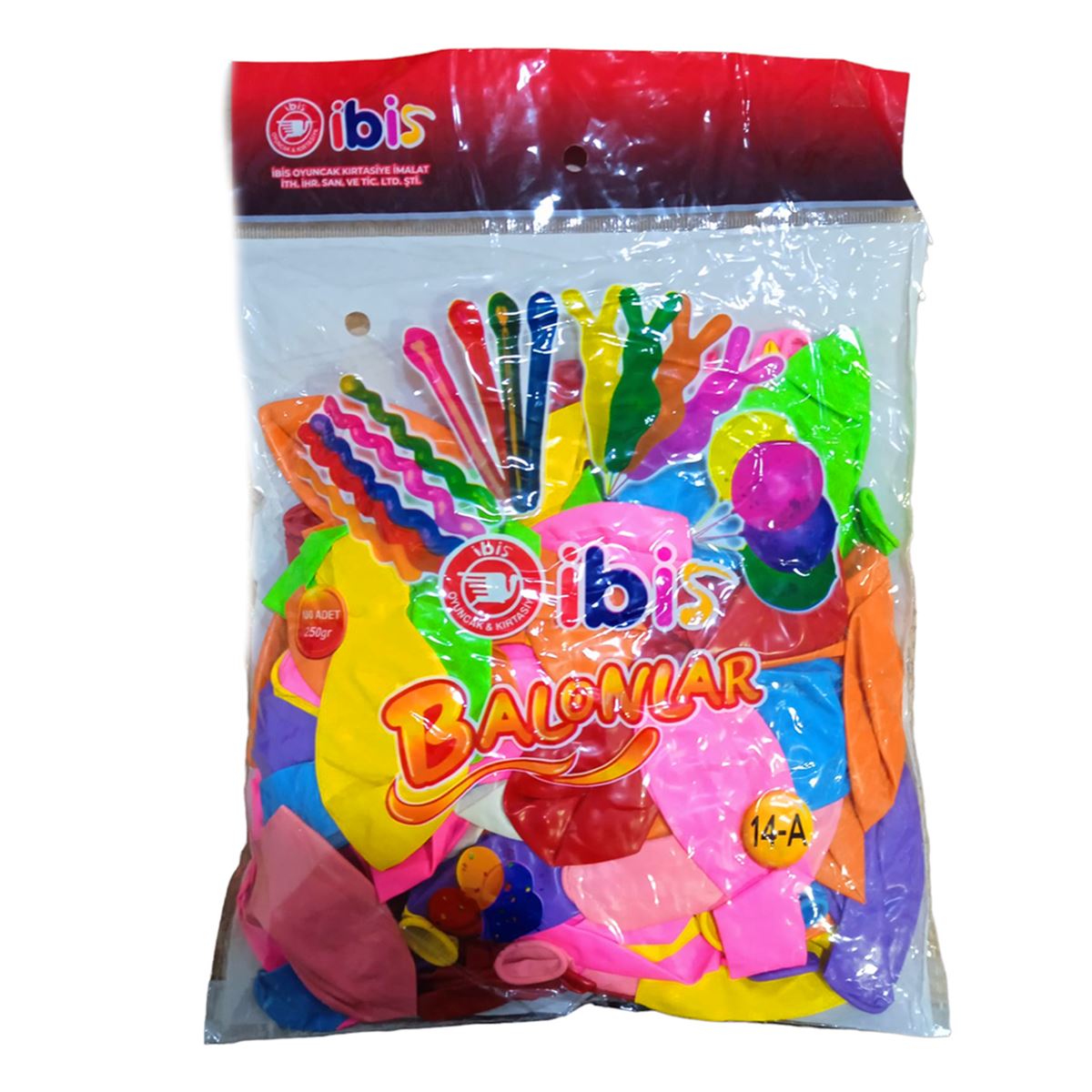 İBİS BALON 025-GB KARIŞIK 14A 100 LÜ 1