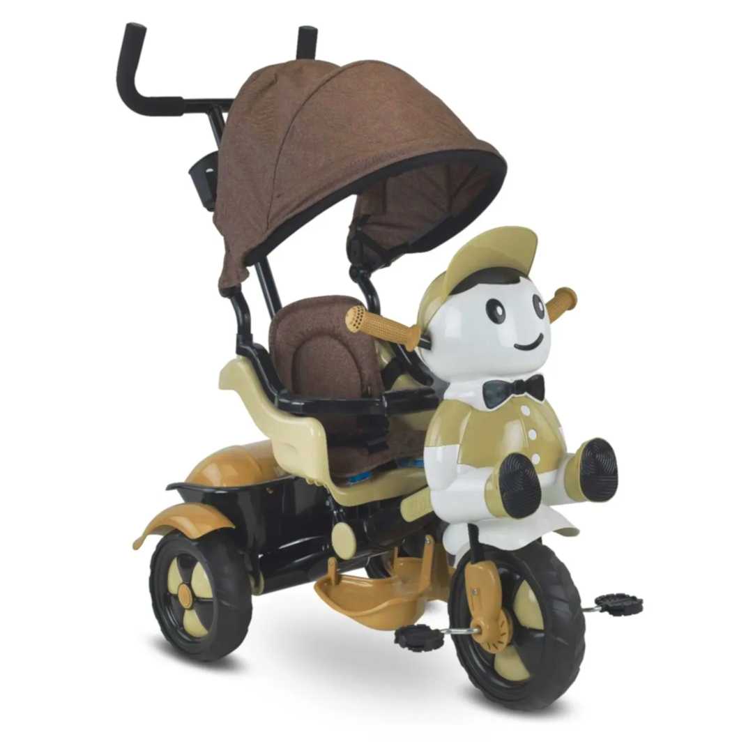 BABYHOPE İTMELİ BİSİKLET 012570 YUPİ LÜKS 3 TEKER KAHVE 1