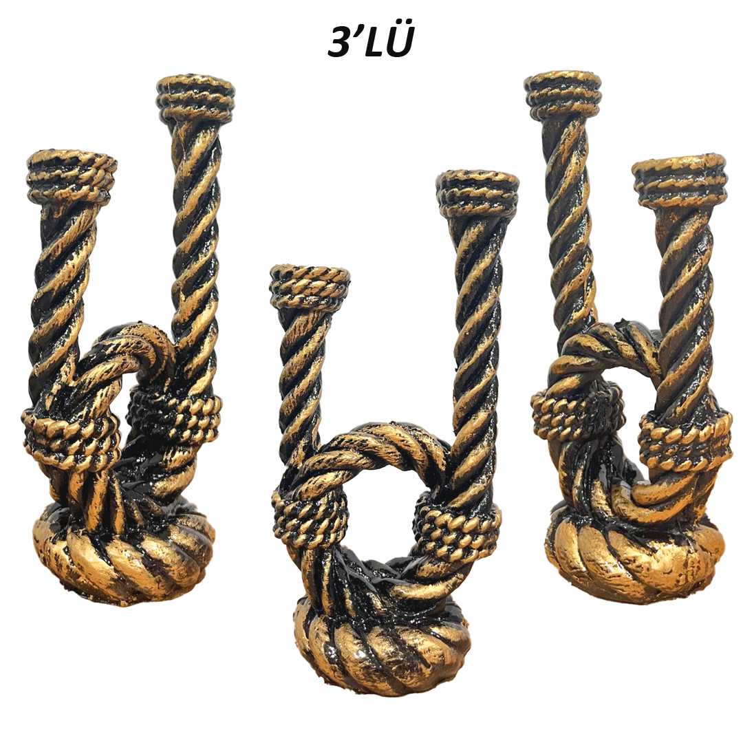SGM HASIRLI İKİLİ MUMLUK 11124 3 LÜ 1