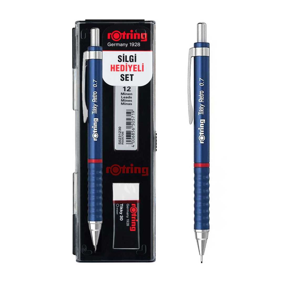 ROTRİNG VERSATİL 07 SET MİN+SİLGİ TİKKY RETRO MAVİ RO-RK07-MAVI 1