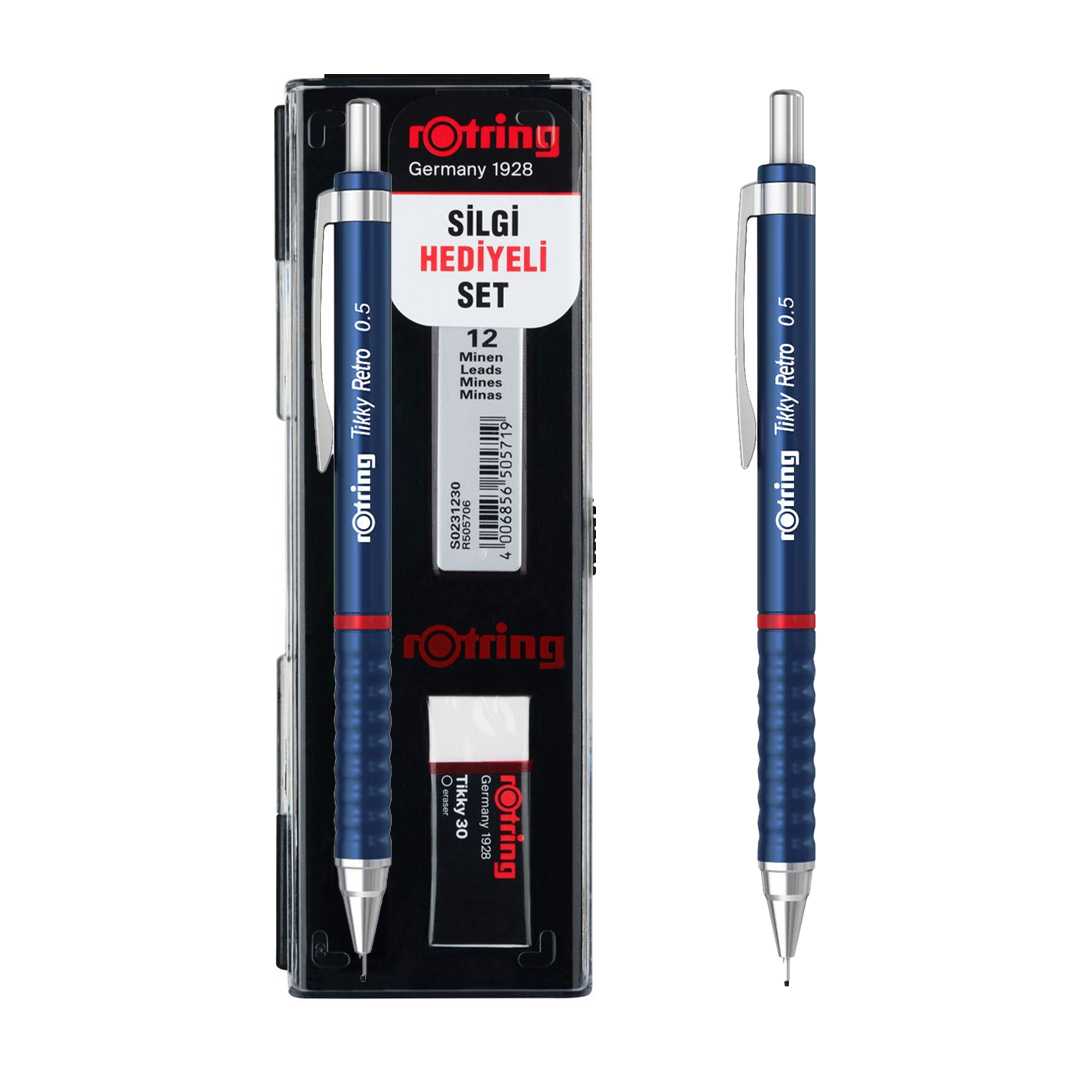 ROTRİNG VERSATİL 05 SET MİN+SİLGİ TİKKY RETRO MAVİ RO-RK05-MAVI 1