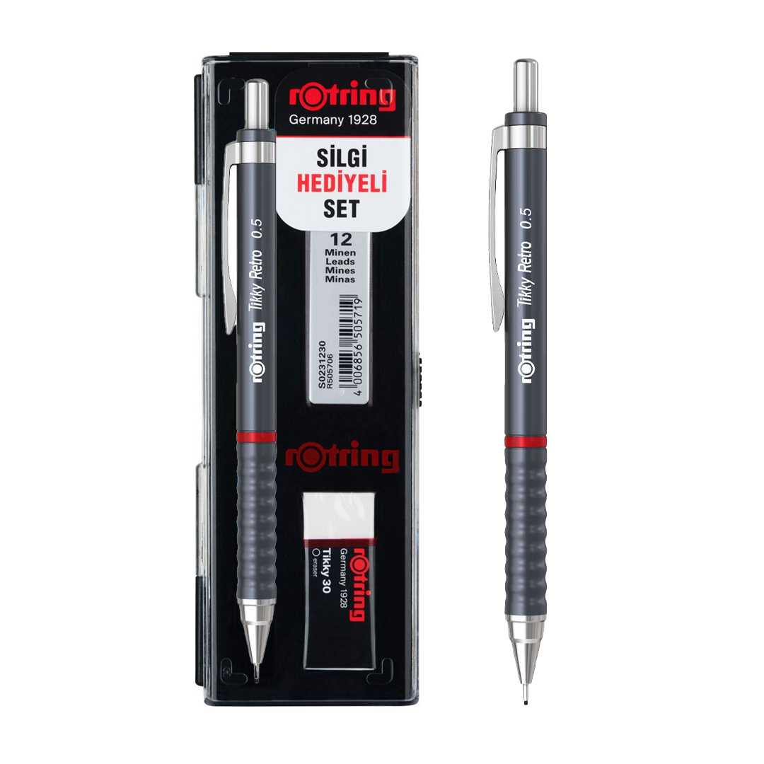 ROTRİNG VERSATİL 05 SET MİN+SİLGİ TİKKY RETRO GRİ RO-RK05-GRI 1