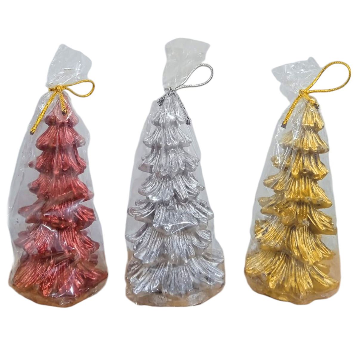 NUR MUM X-758 YILBAŞI ÇAM AĞACI 7 KATLI ALTIN - GÜMÜŞ - KIRMIZI 12 Lİ 1