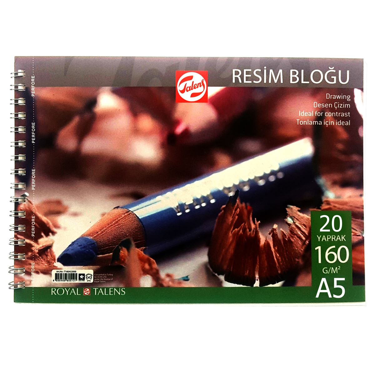 TALENS ÇİZİM BLOK T160A52000 SPİRALLİ A5 160 GR. 20 YP 1