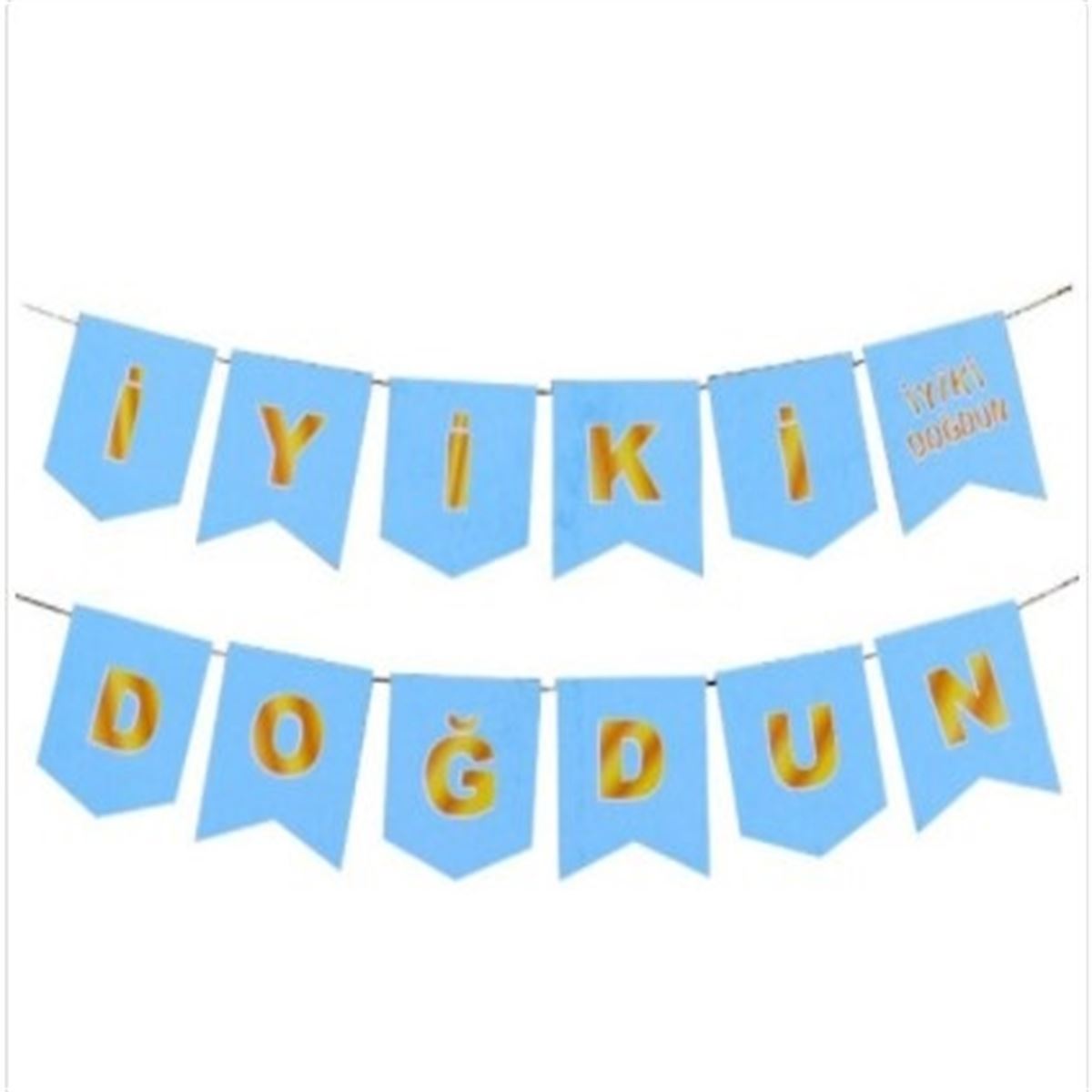 UZAY SÜS KAĞIT BANNER FLAMA İYİKİ DOĞDUN 1