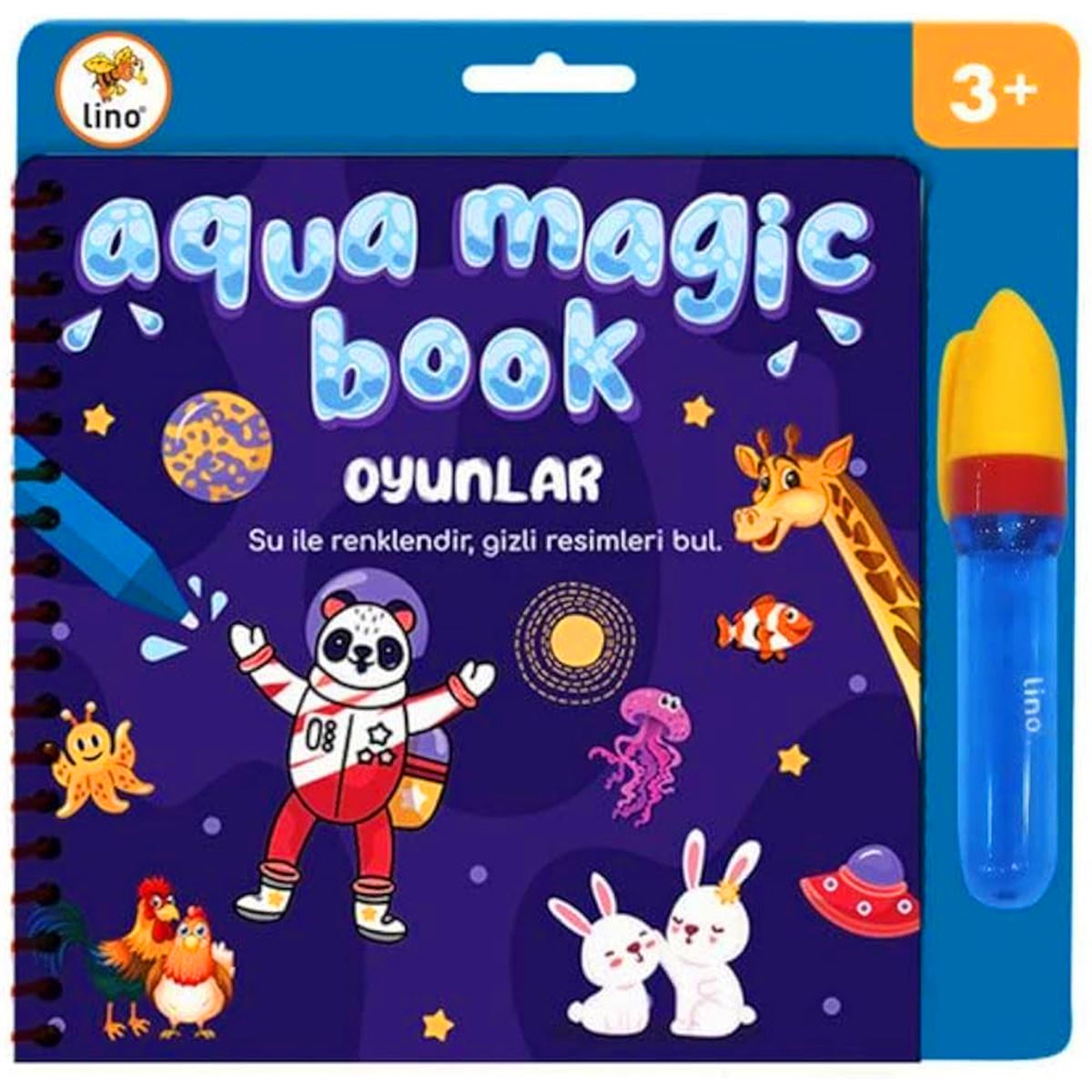 LİNO AQUA MAGİC BOOK SİHİRLİ BOYAMA KİTABI TFL-1002 OYUNLAR 3+ 1
