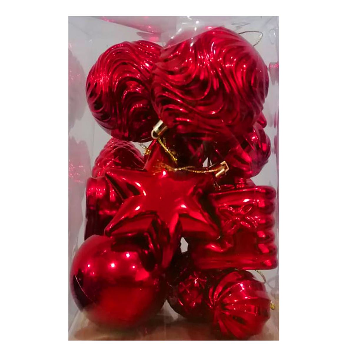 YILBAŞI SÜSÜ 7048 KARIŞIK KIRMIZI 21 Lİ 1