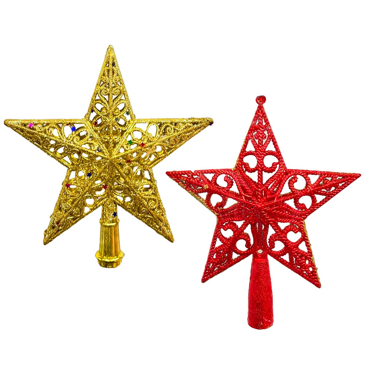 YILBAŞI SÜSÜ 7211 LÜKS TEPELİK YILDIZ 16 CM 1